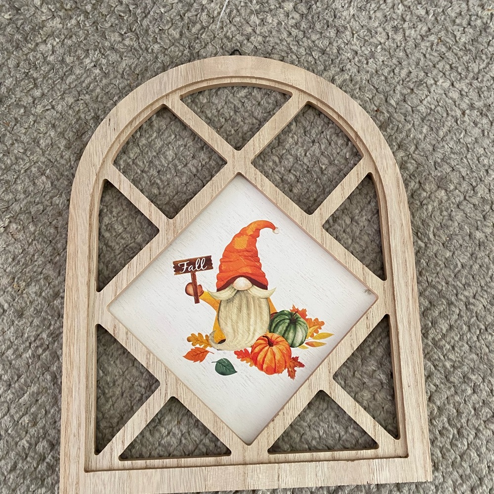 Fall Gnome Wall Art with Pumpkins